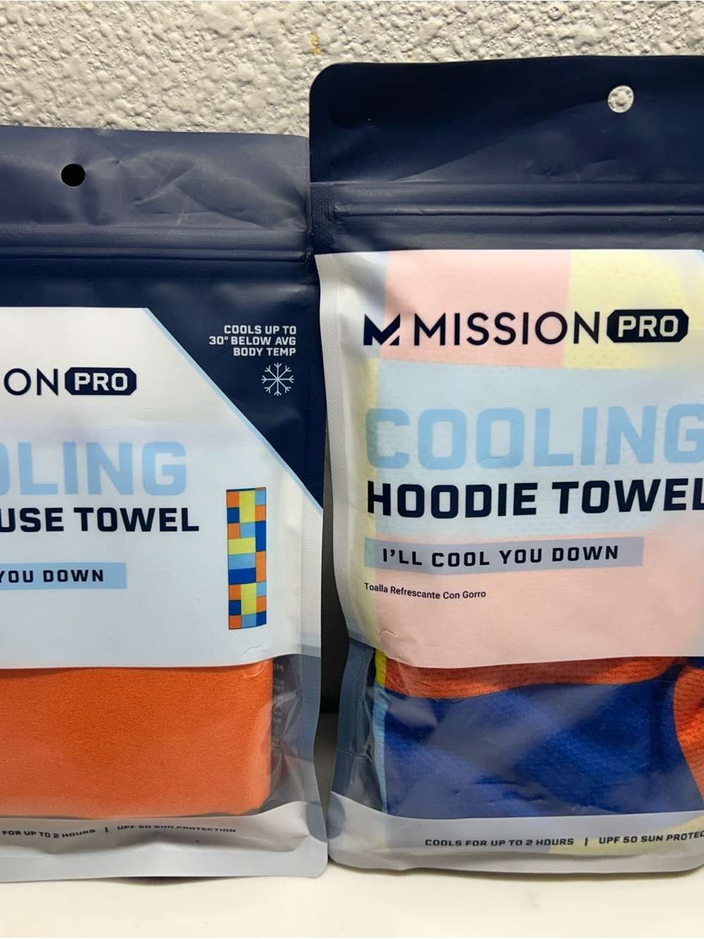 Mission world cup 2026 Cooling Hoodie Towel - Blue & Orange